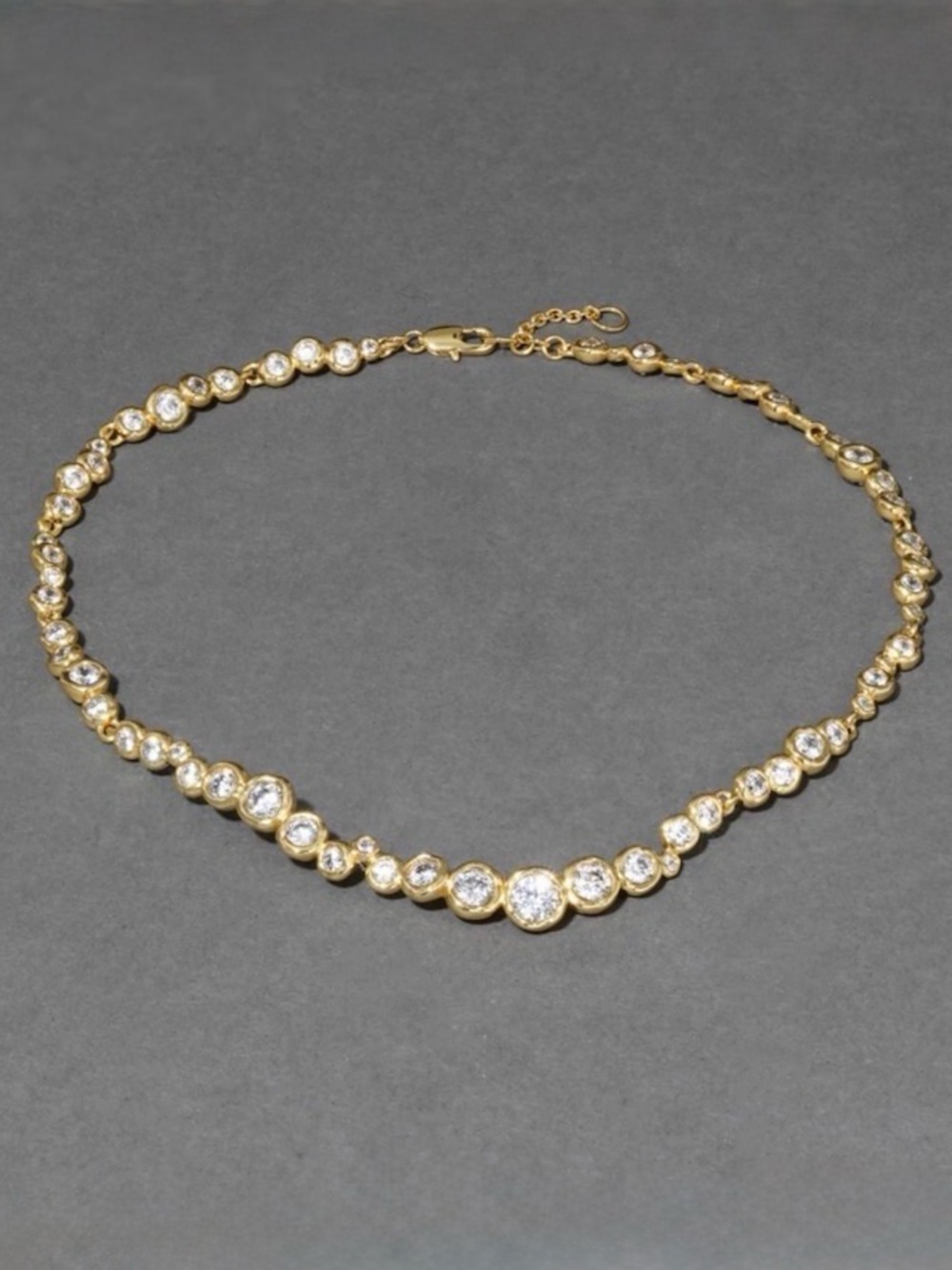 NEW Alexis Bittar Asterales All Around C Z Necklace Gold Riviera AU20